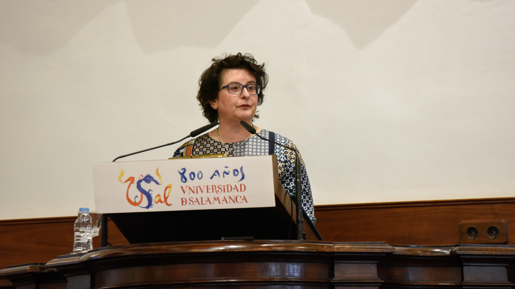 Izaskun Álvarez durante el acto.