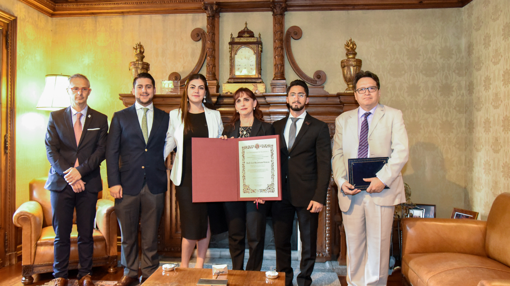 Ricardo Rivero, Luis Felipe Maldonado, Arline Gobera, Laura Kuri, Alberto Maldonado y Román Sánchez