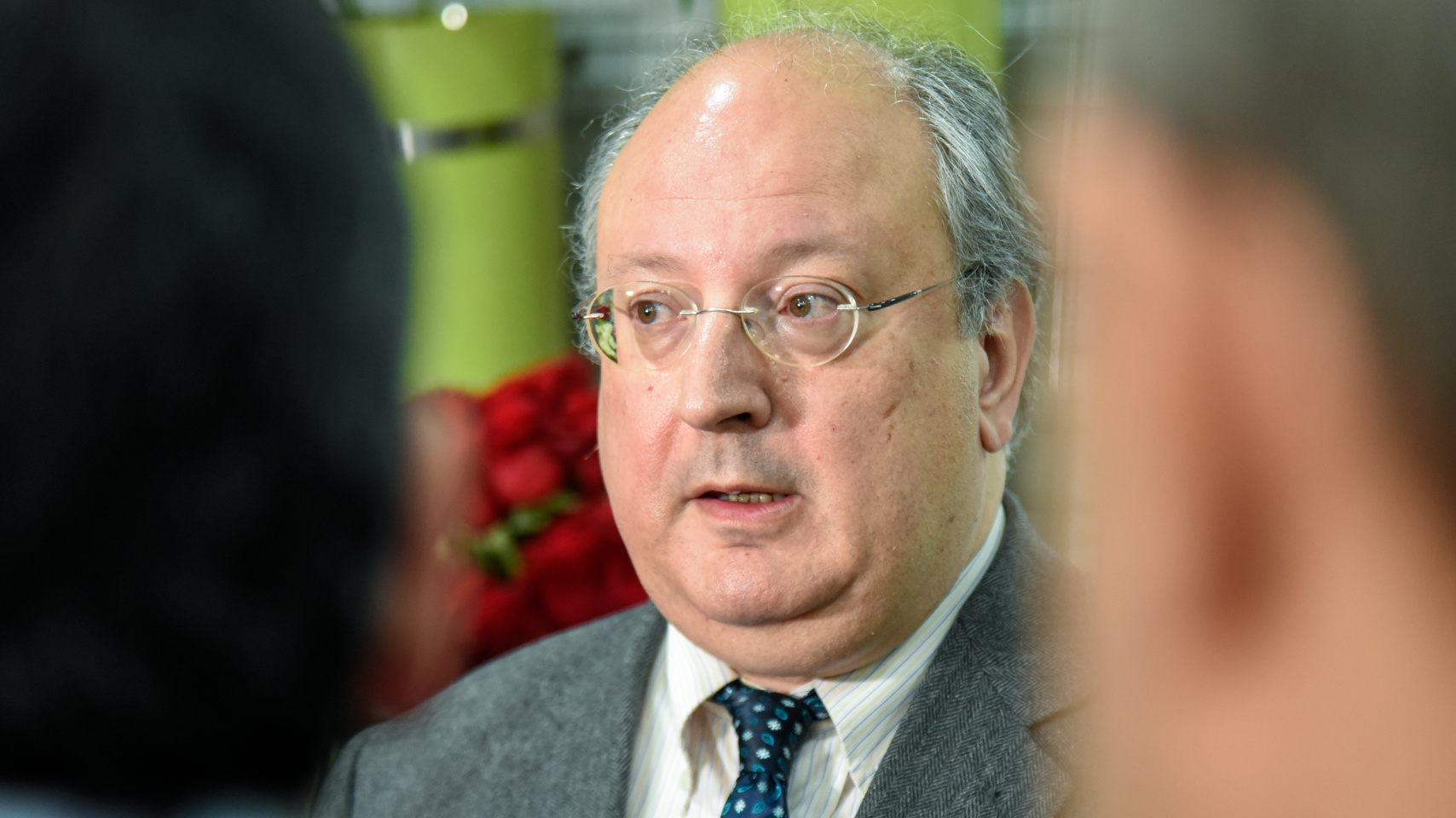 Enrique Cabero durante la presentación