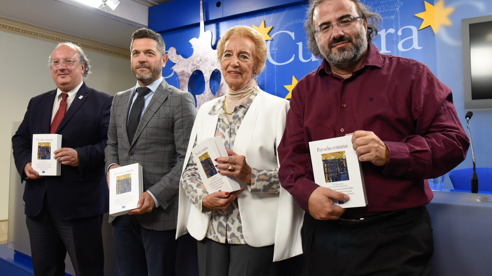 Enrique Cabero, Julio López Revuelta, Pilar Fernández Labrador y Alfredo Pérez Alencart
