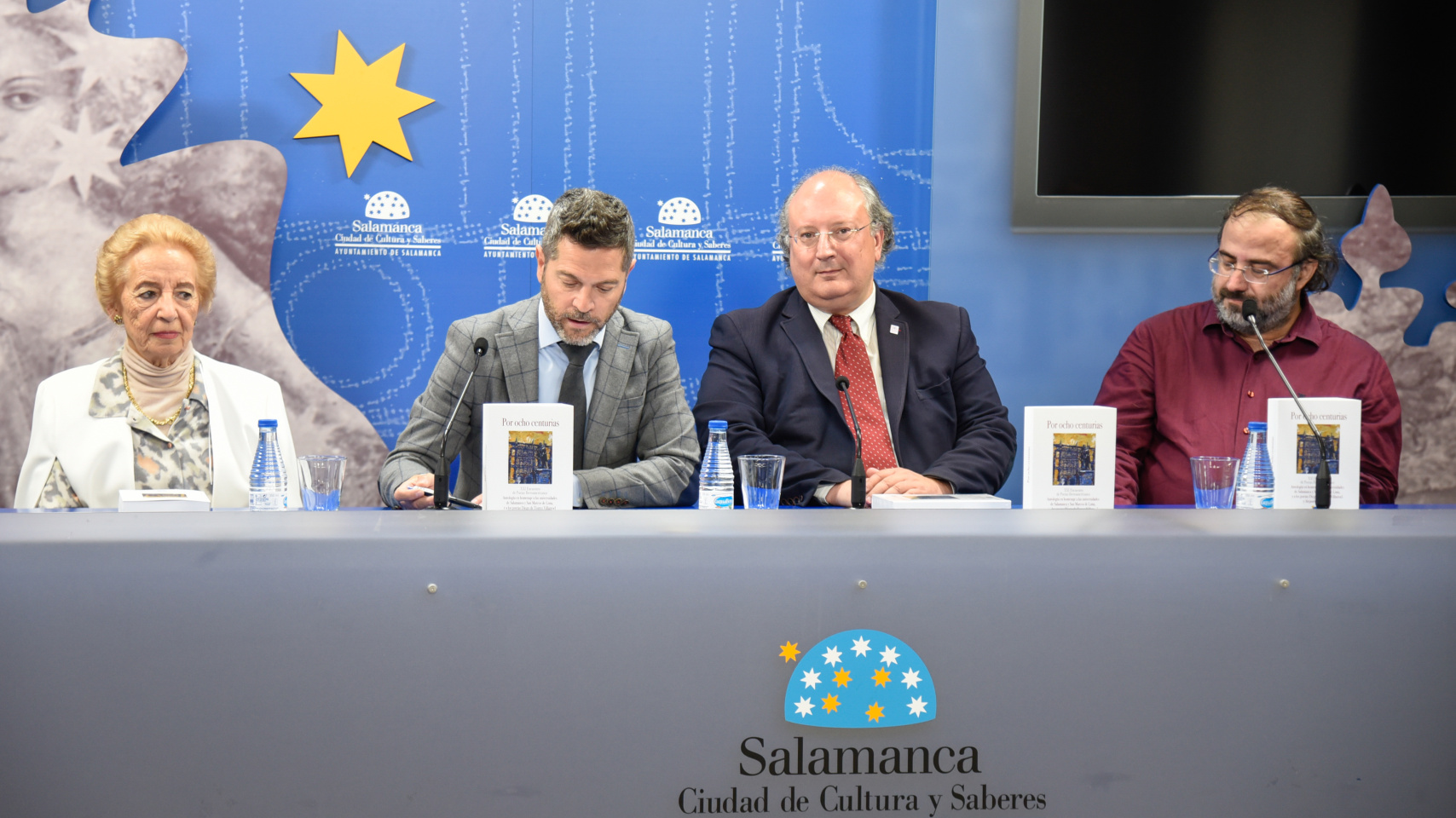 Pilar Fernández Labrador, Julio López Revuelta, Enrique Cabero Morán y Alfredo Pérez Alencart