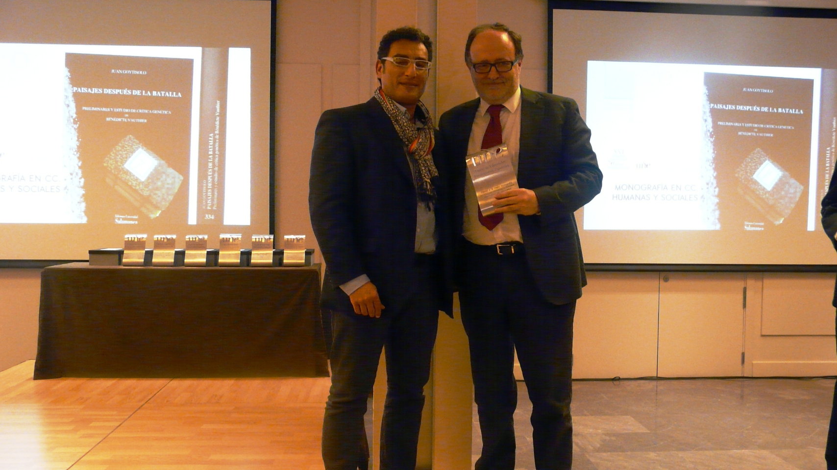 Lluís Pastor, presidente de UNE, y Mariano Esteban de Vega, vicerrector de Profesorado de la Universidad de la Salamanca.