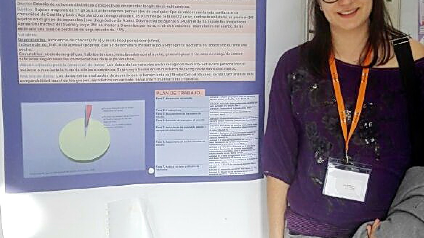Mª Paz Gallego Enríquez, galardonada con el primer premio al mejor proyecto de investigación en el “XVIII Encuentro Internacional de Investigación en Cuidados de Salud”,