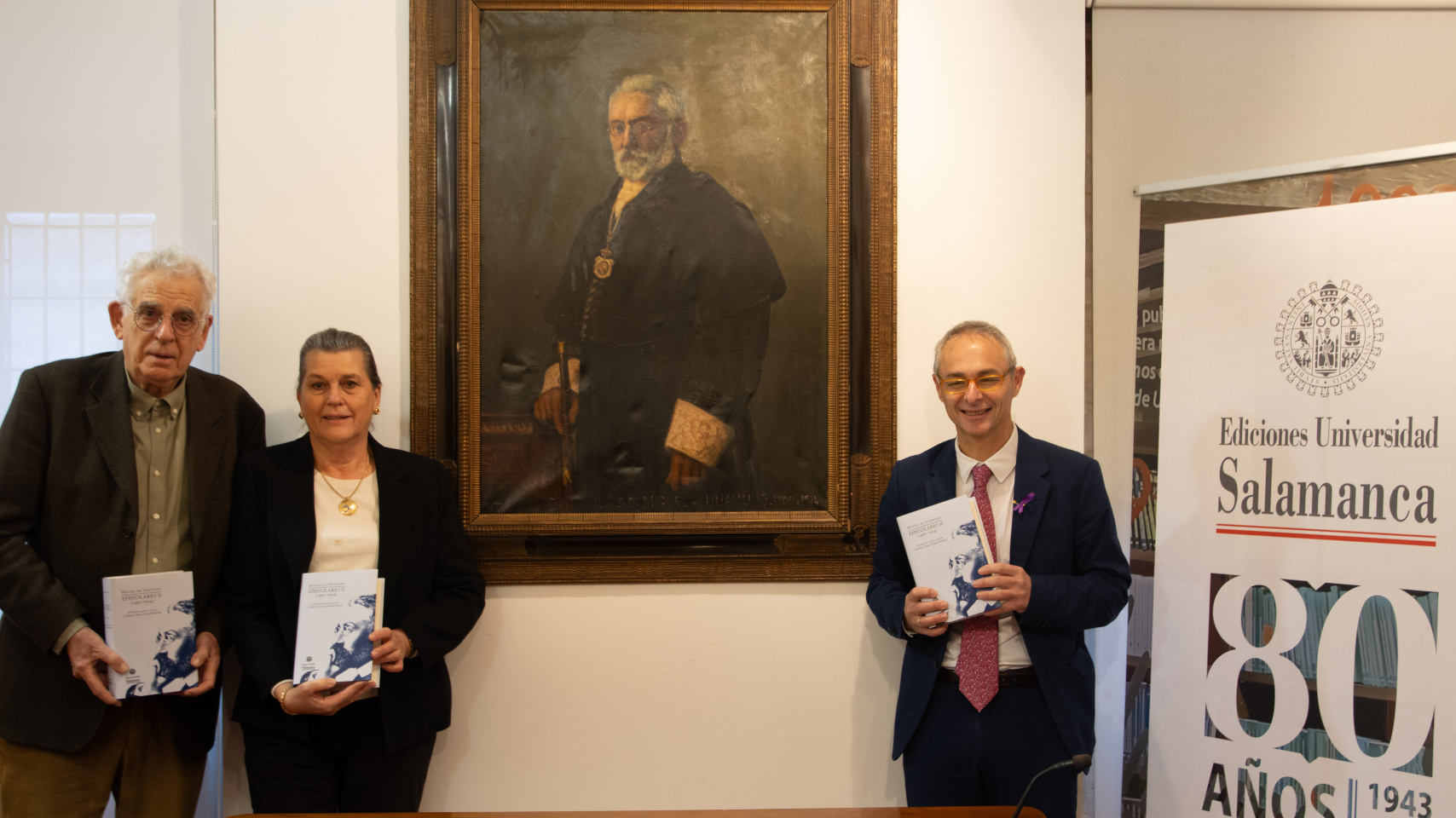 Rueda de prensa para presentación de la obra “Miguel de Unamuno. Epistolario II (1900-1904)”, de los hispanistas franceses Colette y Jean-Claude Rabaté