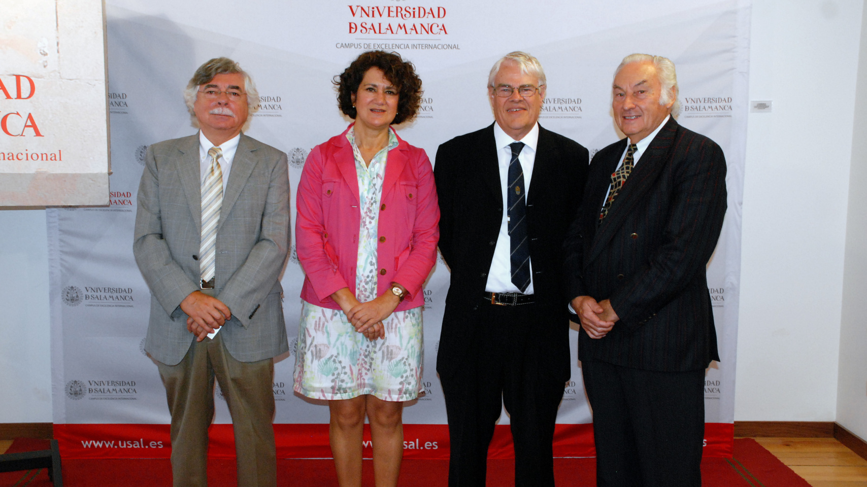 Román Álvarez, Mª Ángeles Serrano, James Bade y Antonio Regueiro.