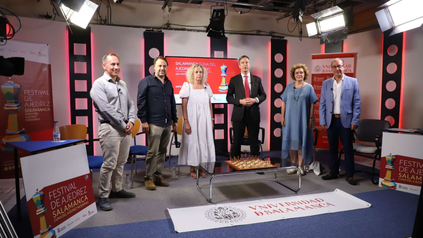 Amador González de la Nava, Fernando Castaño, Celia Aramburu, Enrique Sánchez-Guijo, Margarita Becedas y José Francisco Merino