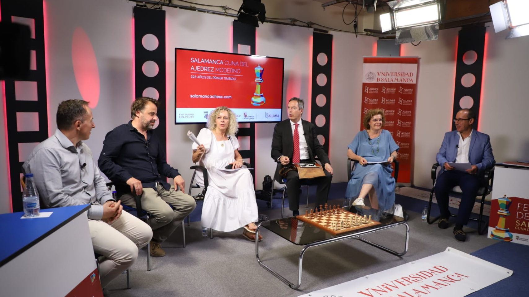 Amador González de la Nava, Fernando Castaño, Celia Aramburu, Enrique Sánchez-Guijo, Margarita Becedas y José Francisco Merino