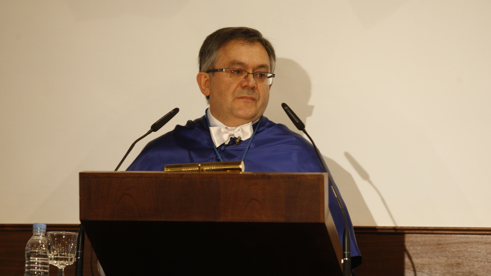 Un momento de la Laudatio del padrino, Narciso Martín Garrido.