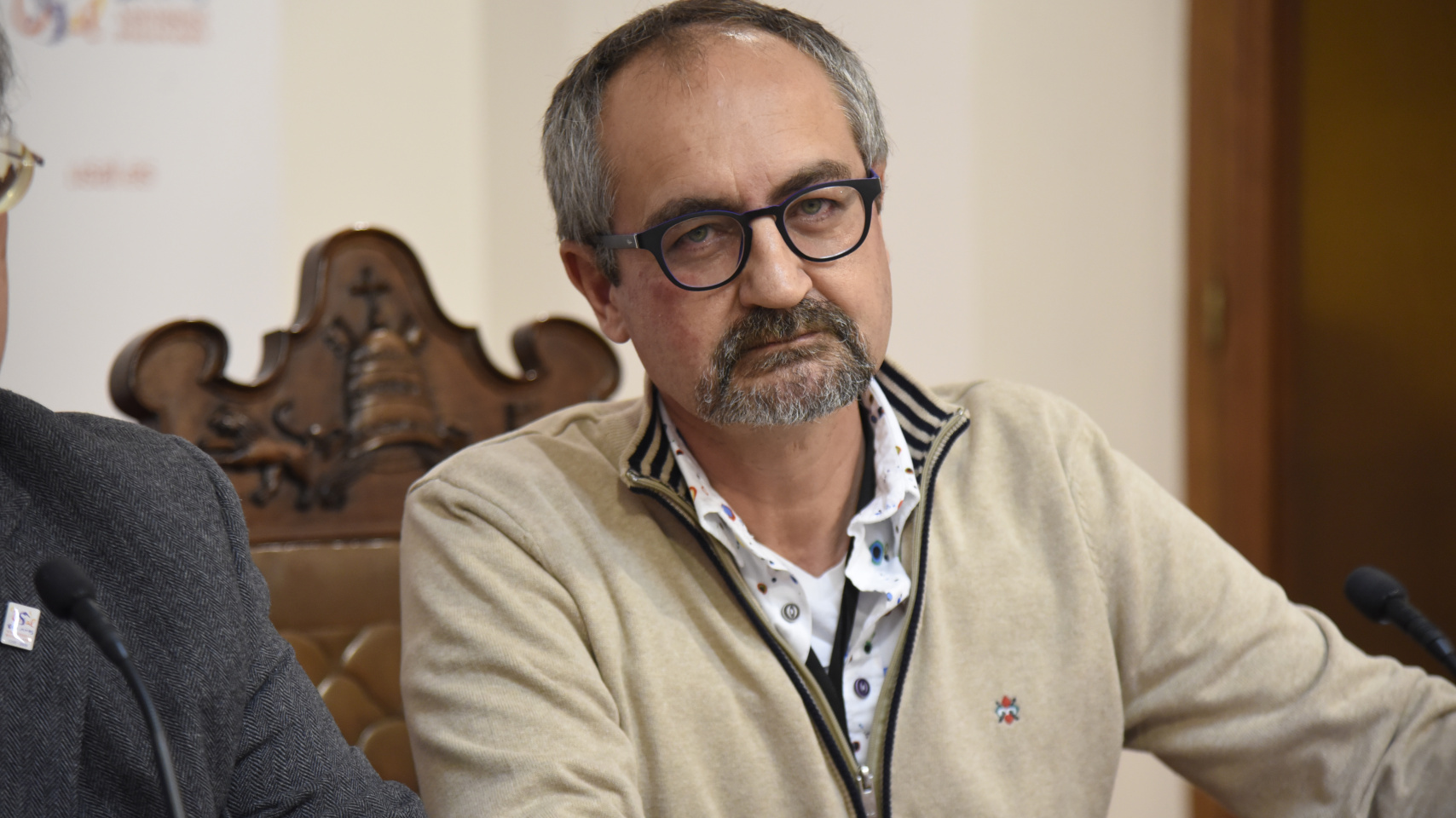 Luis Barrio durante la rueda de prensa.
