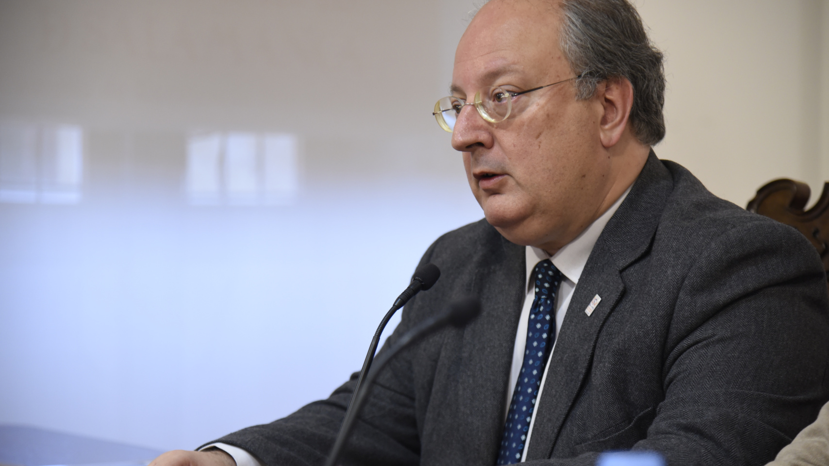 Enrique Cabero durante el acto.