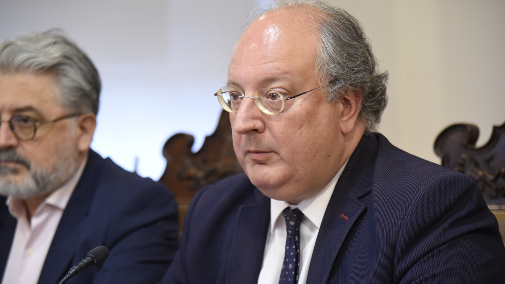 Enrique Cabero durante la rueda de prensa