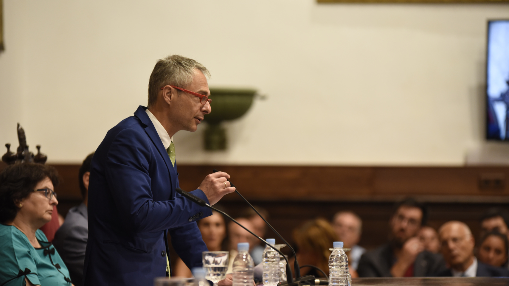 El rector durante su intervención