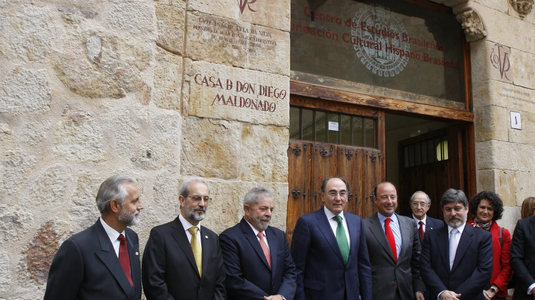 Manuel Portillo, Daniel Hernández Ruipérez, Luiz Inacio Lula da Silva, Ignacio Sánchez Galán, Juan Manuel Cendoya, Gonzalo Gómez Dacal, Paulo C. de Oliveira,y Mª Ángeles Serrano.