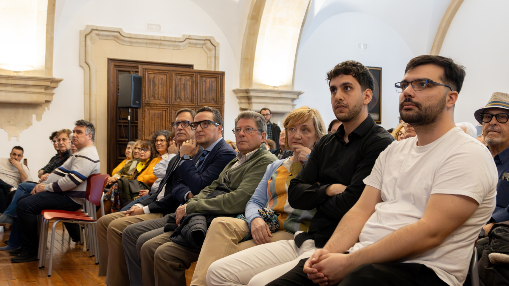 Autoridades y miembros del proyecto "Unamuno Digital" durante la presentación en Casa-Museo Unamuno