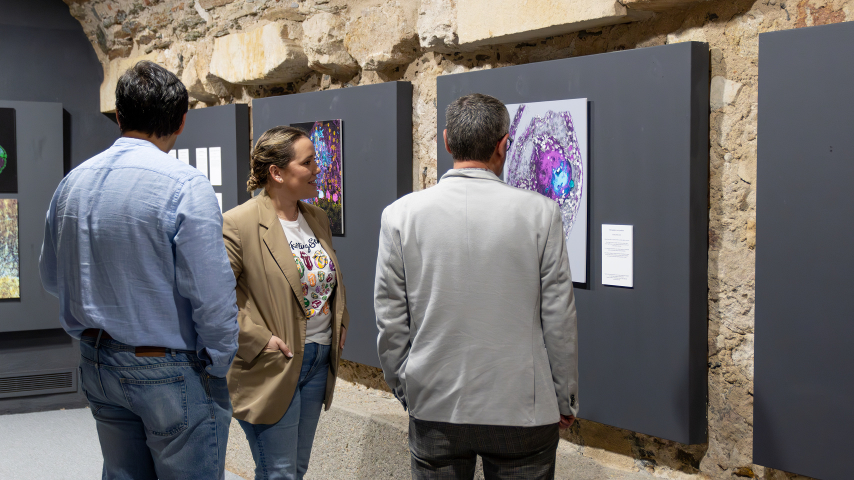 Rubén Deogracias, Diego del Barrio y Paloma G. Blázquez en la exposición