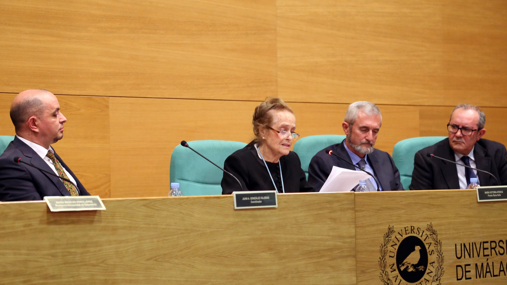 María Victoria Atencia, en un momento de su intervención