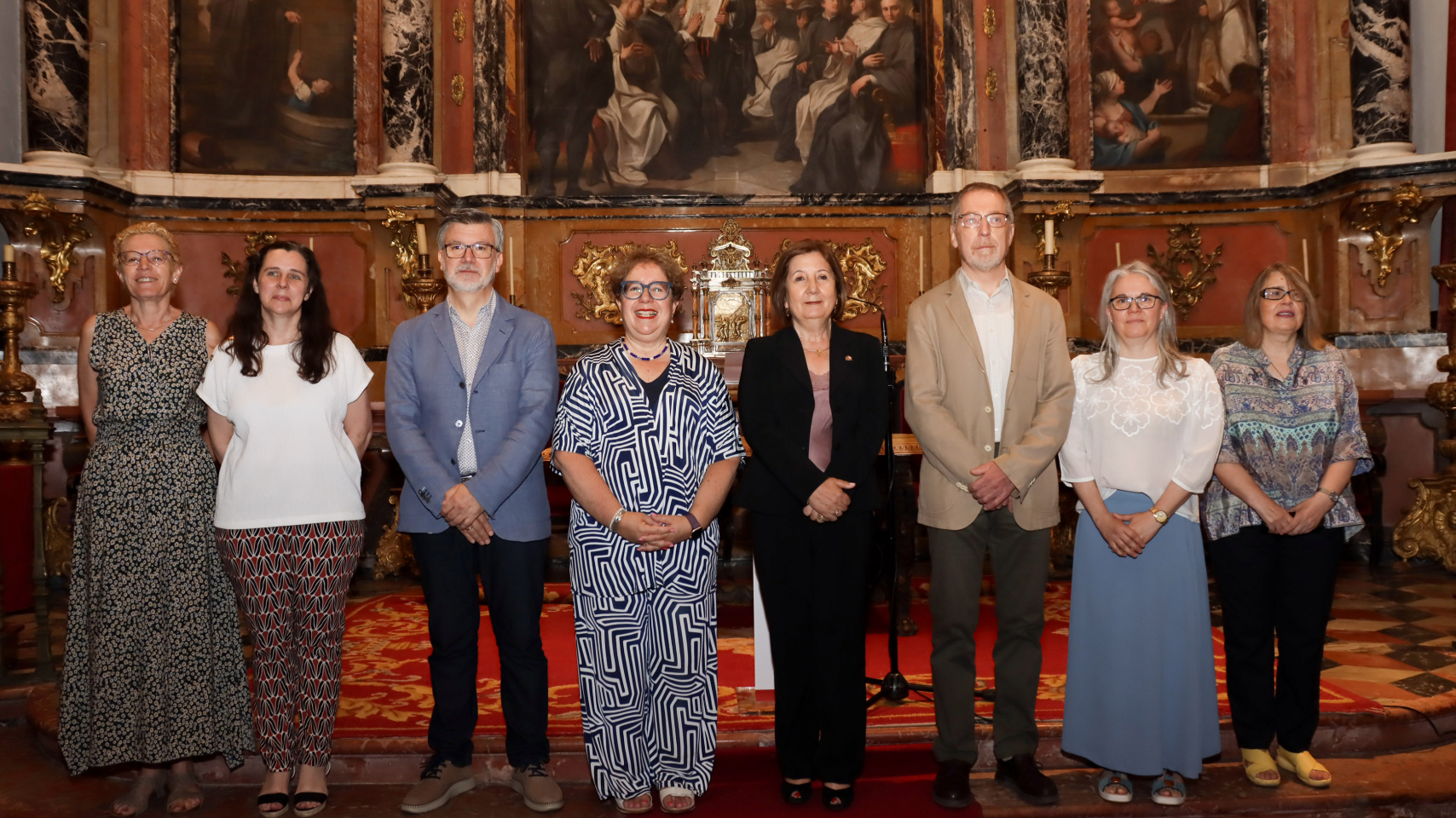 Autoridades en la presentación de la restauración del órgano de la Capilla de San Jerónimo