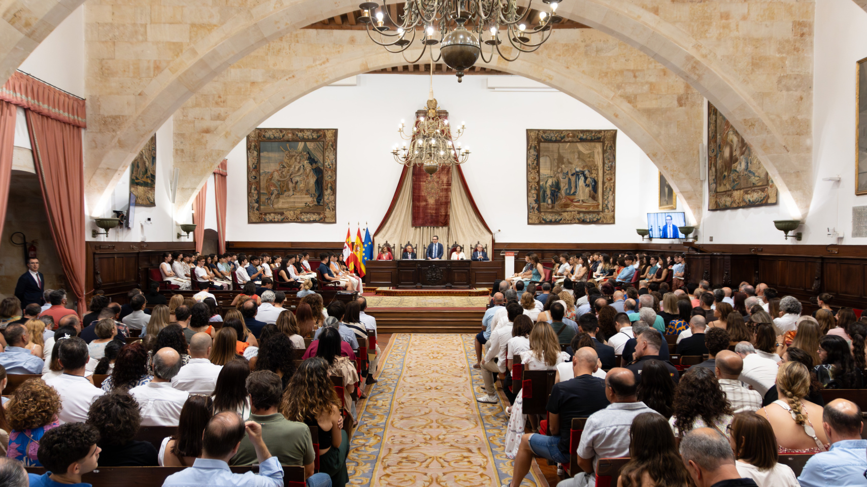 El Paraninfo de la Universidad de Salamanca durante el acto de entrega de los premios PAU