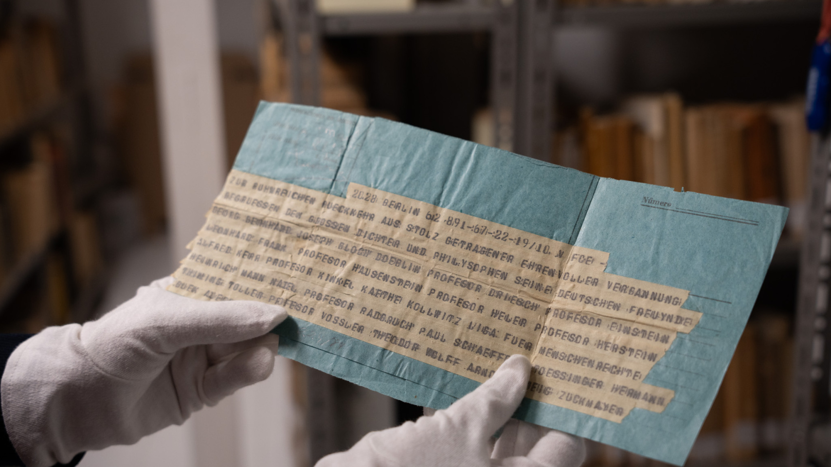 Telegrama del profesor Einstein en apoyo al escritor Miguel de Unamuno.