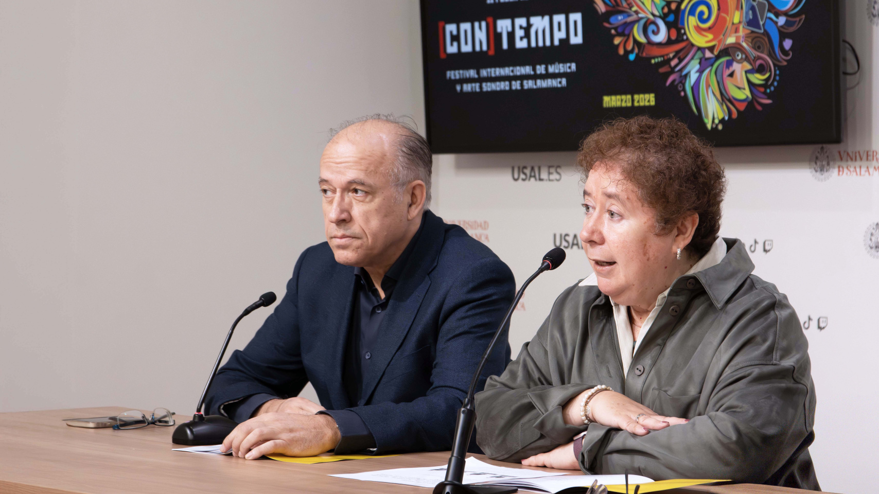 José Manuel Santos y Matilde Olarte durante la rueda de prensa