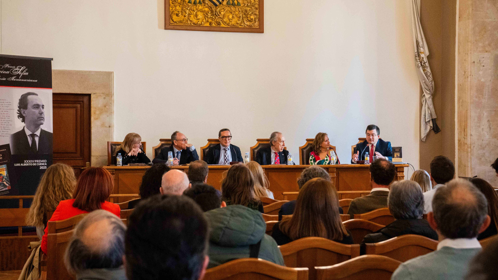 Juan Manuel Corchado, Luis Alberto de Cuenca,Manuel González de la Aleja, María Ángeles Recio, María Isabel Toro y  Francisco Javier Burguillo