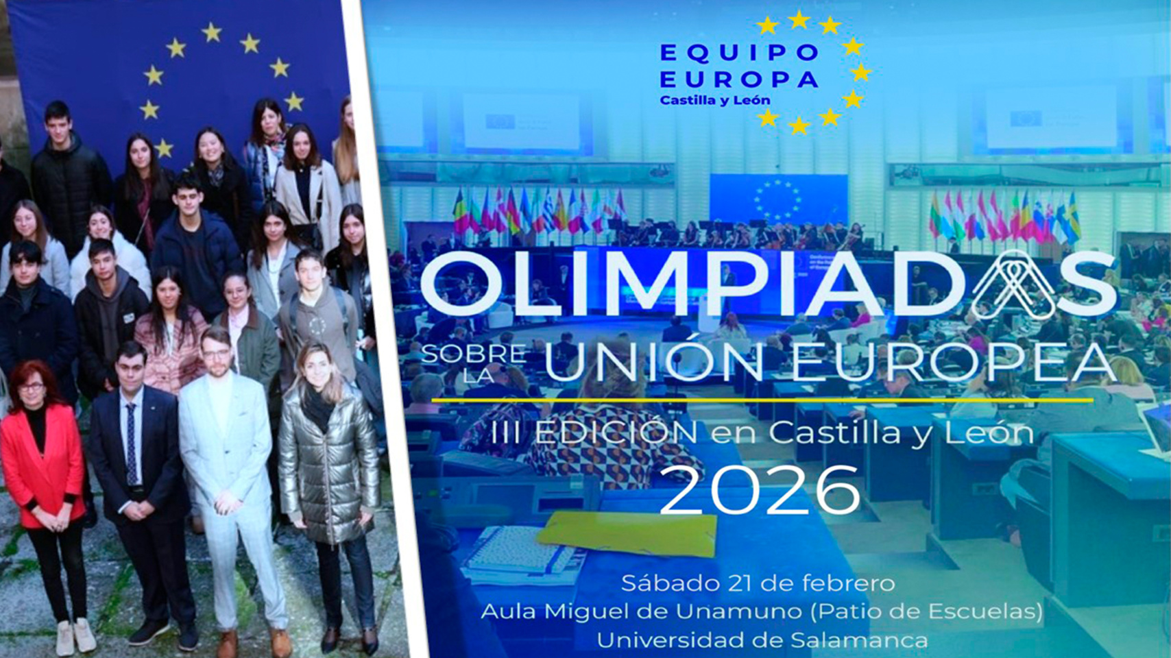Cartel informativo de las III OLIMPIADAS SOBRE LA UNIÓN EUROPEA