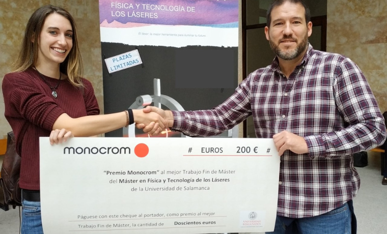 La estudiante de la Universidad de Salamanca Elena Santamarina, ‘Premio Monocrom’ al mejor Trabajo Fin de Máster en Física y Tecnología de los Láseres 