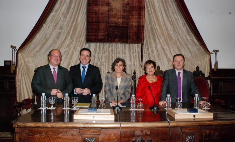 Enrique Cabero Morán, Antonio Huertas Mejías, Cristina Pita Yáñez, Ángela Calvo Redondo y Manuel Carlos Palomeque López.