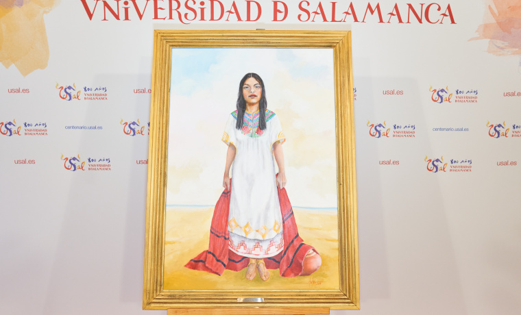 La Universidad de Salamanca recibe como donación un cuadro del pintor búlgaro Alexander Betov