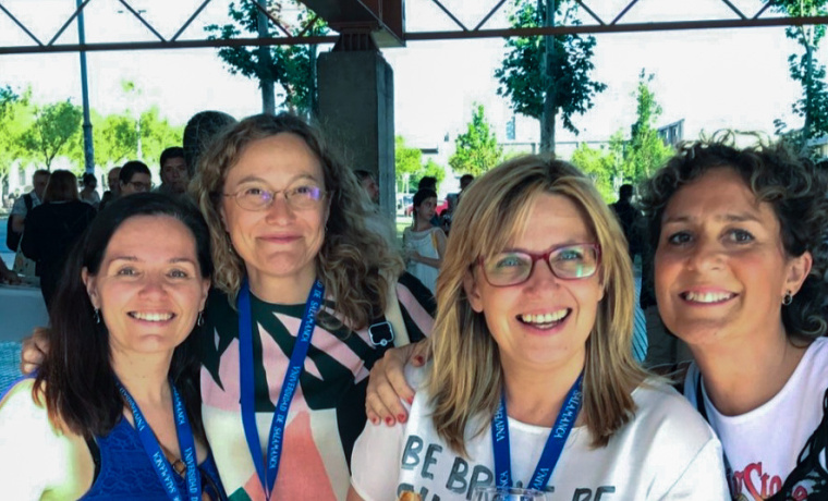 De izquierda a derecha Mar Martínez, Araceli Mateos, Fátima García y Elena Barahona