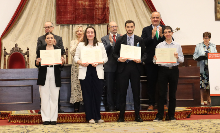 Premios extraordinarios de grado celebrado en el Paraninfo de la Universidad de Salamanca 