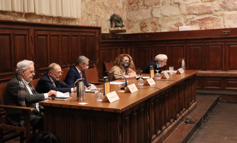 Miguel Ángel Quintanilla Fisac, Javier Solana Madariaga, Ricardo Rivero Ortega, Ana Martín Suárez y Ramón Vargas-Machuca Ortega.