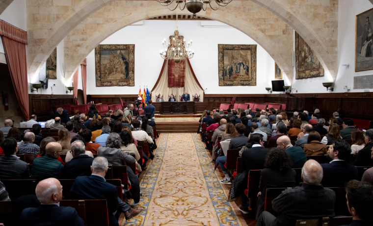 El Paraninfo de la Universidad de Salamanca durante el Claustro de Doctores