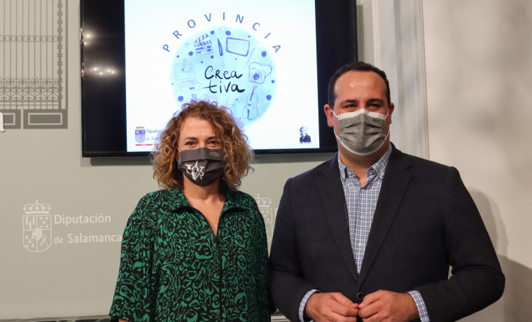 Ana María Martín, vicerrectora de Salud y Asuntos Sociales y David Mingo, diputado de Cultura