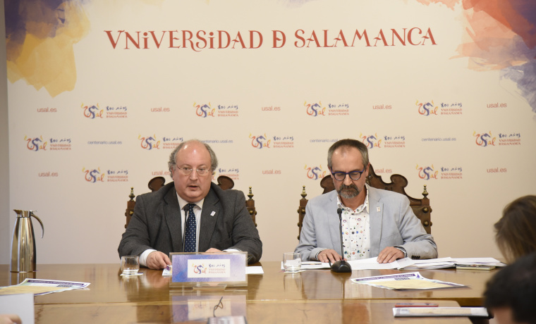Enrique Cabero y Luis Barrio durante la rueda de prensa