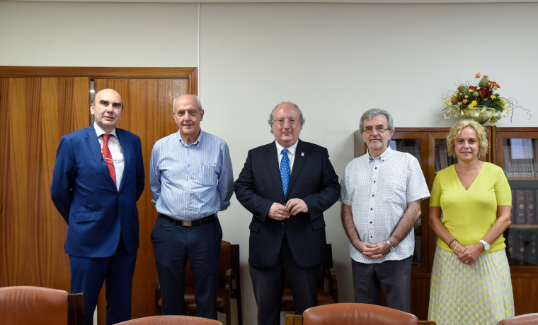 Miguel Ángel Poveda, Pedro Díaz, Enrique Cabero, Carlos Sánchez y Mábel Santa Daría