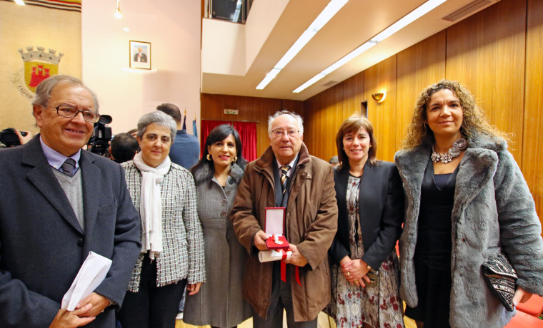 Valentin Cabero con Ana Brunhosa, Cidália Valdom y Carlos Chaves, entre otros. 