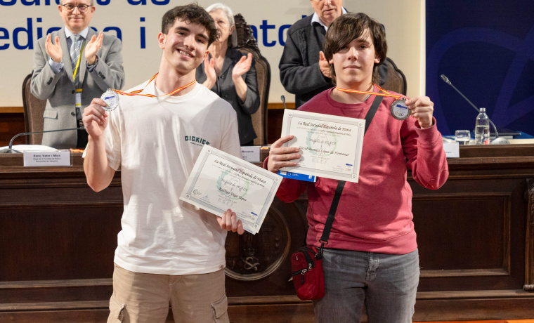 Rodrigo Vega Yepes y David Bermejo López de Hontanar, medallistas de plata en la fase nacional de la Olimpiada de Fisica 