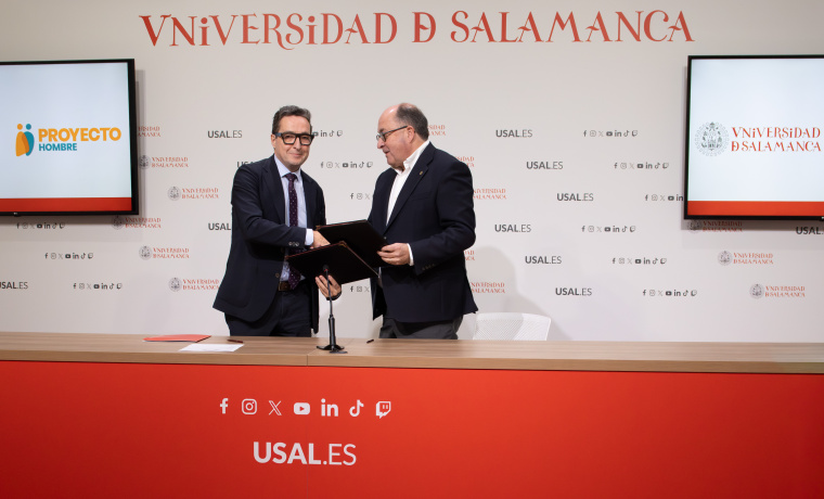La Universidad de Salamanca colaborará con la Asociación Proyecto Hombre en áreas vinculadas a la investigación y el desarrollo