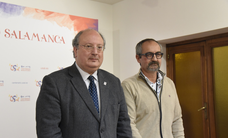Enrique Cabero y Luis Barrio en la presentación de la Muestra.