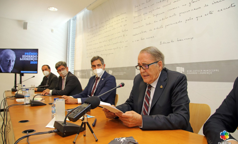 Ángel Marcos de Dios en la entrega del Premio Eduardo Lourenço del Centro de Estudios Ibéricos