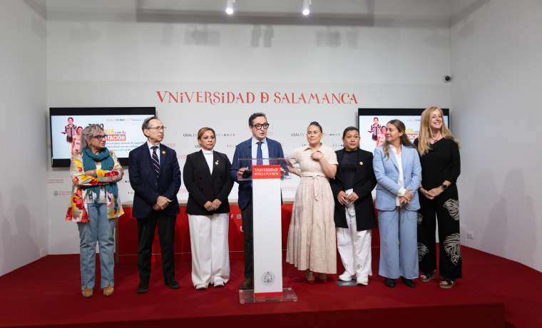 Rueda de prensa donde la Universidad de Salamanca, el Senado y la FAO dan a conocer las conclusiones del encuentro “Todo comienza con la alimentación’