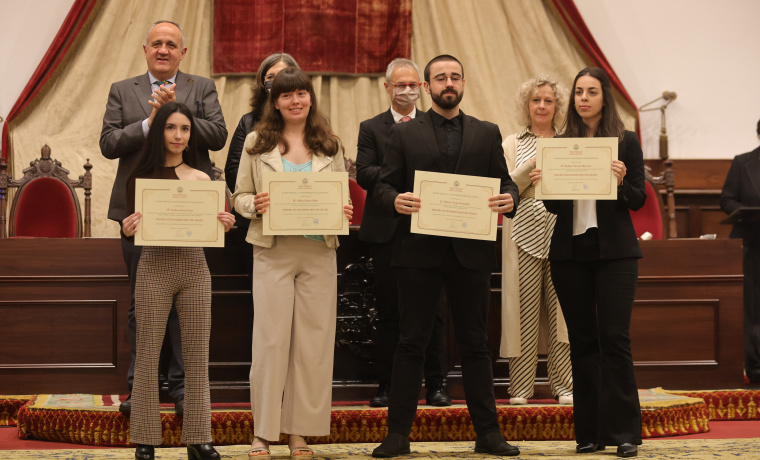 Alumnos que recibieron el premio extraordinario de grado del curso 2020-2021