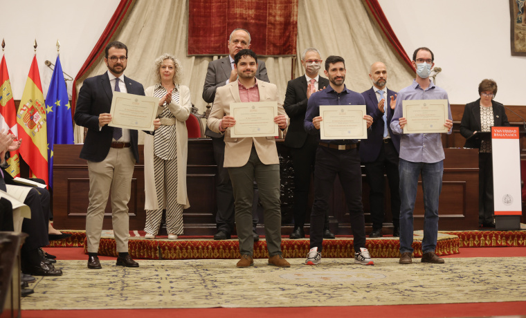 Alumnos que recibieron el premio extraordinario de doctorado del curso 2020-2021