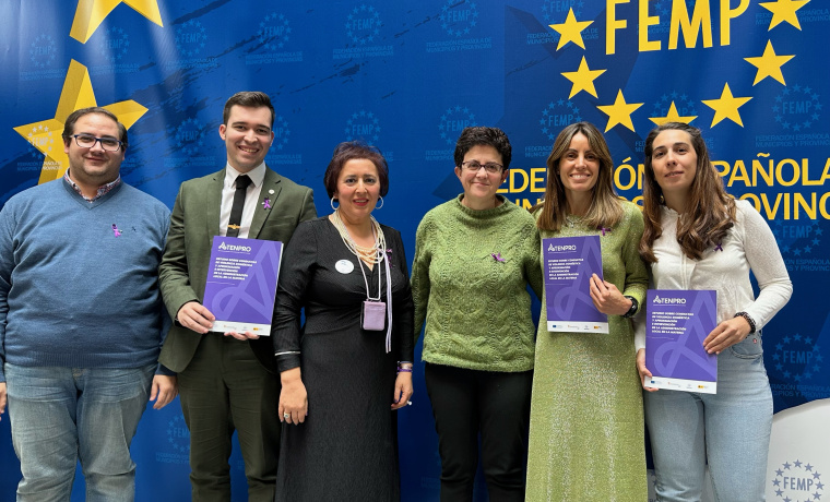 Equipo liderado por Marta del Pozo Pérez en la sede de la Federación Española de Municipios y Provincias (FEMP)