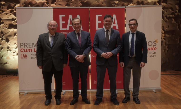 Enrique Cabero, Antonio Huertas, Gerardo Cuartero y Juan Manuel Corchado, en Caixaforum Madrid